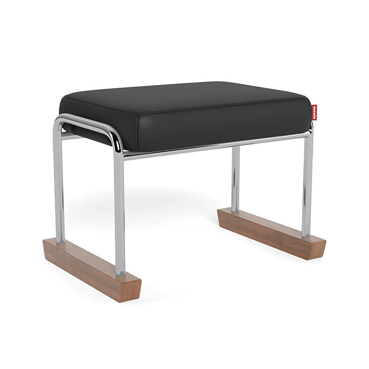 Monte Jackson Collection Ottoman (Chrome Frame) SPECIAL ORDER-Nursery-Monte Design-Enviroleather: Black-011154 CM BK-babyandme.ca