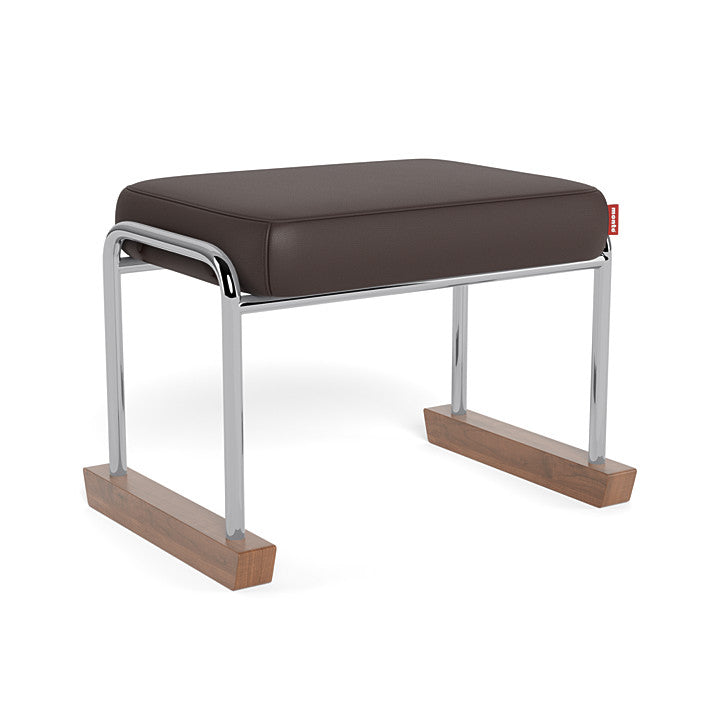 Monte Jackson Collection Ottoman (Chrome Frame) SPECIAL ORDER-Nursery-Monte Design-Enviroleather: Brown-011154 CM BN-babyandme.ca