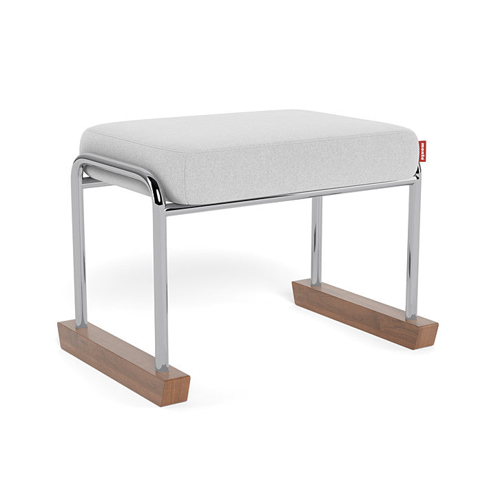 Monte Jackson Collection Ottoman (Chrome Frame) SPECIAL ORDER-Nursery-Monte Design-Performance Heathered: Ash-011154 CM AS-babyandme.ca