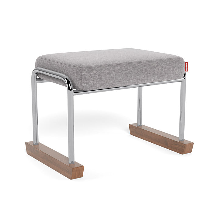 Monte Jackson Collection Ottoman (Chrome Frame) SPECIAL ORDER-Nursery-Monte Design-Performance Heathered: Pebble Grey-011154 CM PB-babyandme.ca