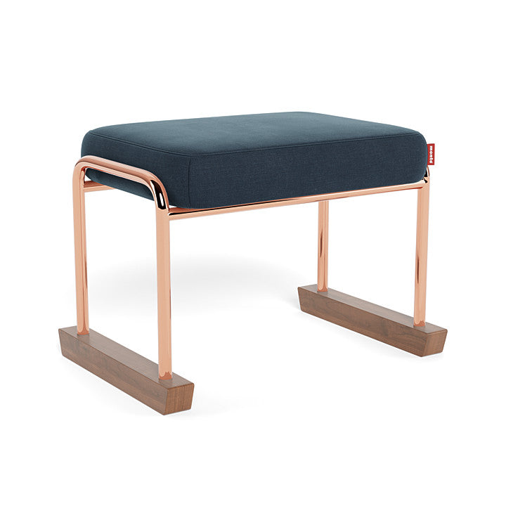 Monte Jackson Collection Ottoman (Rose Gold Copper Frame) SPECIAL ORDER-Nursery-Monte Design-Brushed Cotton-Linen: Midnight Blue-011154 RC BL-babyandme.ca