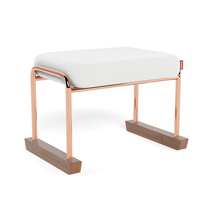Monte Jackson Collection Ottoman (Rose Gold Copper Frame) SPECIAL ORDER-Nursery-Monte Design-Enviroleather: White-011154 RC WH-babyandme.ca
