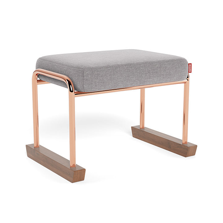 Monte Jackson Collection Ottoman (Rose Gold Copper Frame) SPECIAL ORDER-Nursery-Monte Design-Performance Heathered: Pebble Grey-011154 RC PB-babyandme.ca