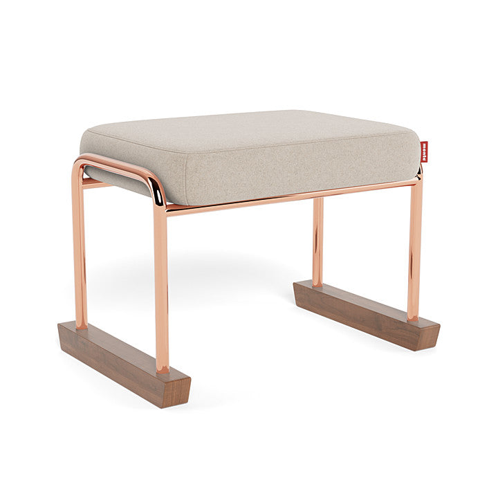 Monte Jackson Collection Ottoman (Rose Gold Copper Frame) SPECIAL ORDER-Nursery-Monte Design-Premium Wool: Oatmeal Italian Wool-011154 RC OM-babyandme.ca