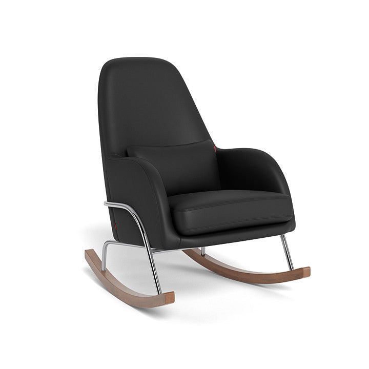 Monte Jackson Rocker (Chrome Frame) SPECIAL ORDER-Nursery-Monte Design-Enviroleather: Black-011153 CM BK-babyandme.ca