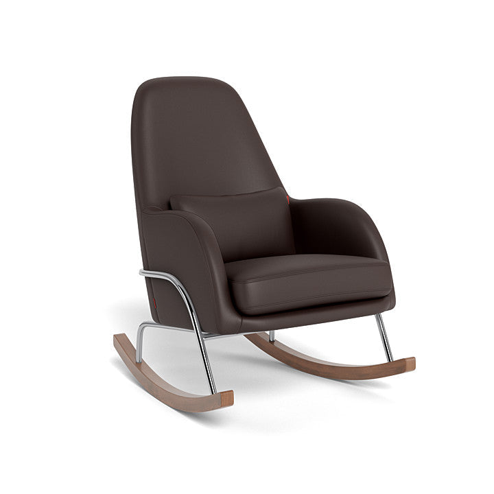 Monte Jackson Rocker (Chrome Frame) SPECIAL ORDER-Nursery-Monte Design-Enviroleather: Brown-011153 CM BN-babyandme.ca