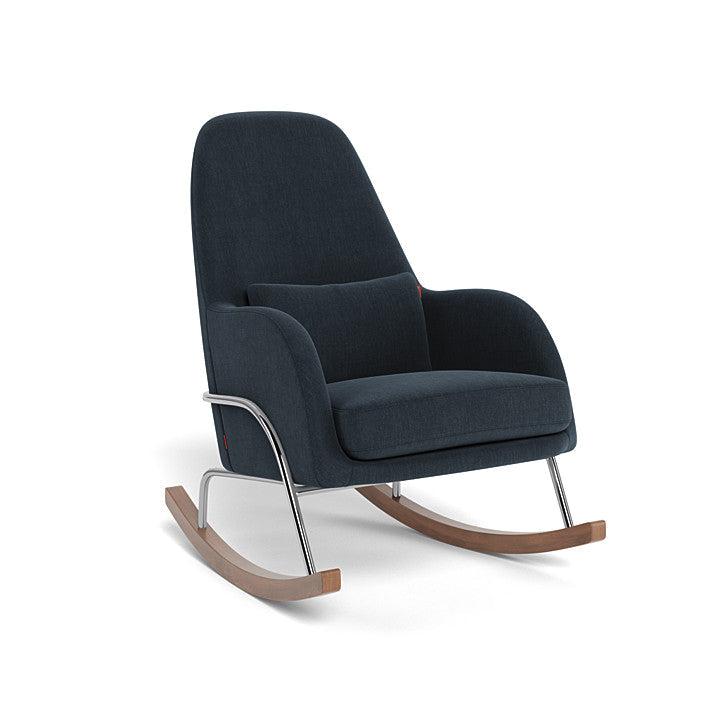 Monte Jackson Rocker (Chrome Frame) SPECIAL ORDER-Nursery-Monte Design-Performance Heathered: Deep Navy-011153 CM NY-babyandme.ca