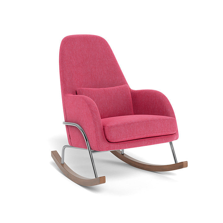 Monte Jackson Rocker (Chrome Frame) SPECIAL ORDER-Nursery-Monte Design-Performance Heathered: Hot Pink-011153 CM HP-babyandme.ca