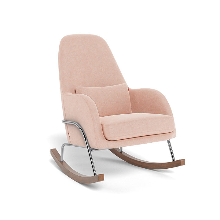 Monte Jackson Rocker (Chrome Frame) SPECIAL ORDER-Nursery-Monte Design-Performance Heathered: Petal Pink-011153 CM PP-babyandme.ca