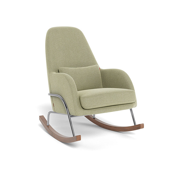 Monte Jackson Rocker (Chrome Frame) SPECIAL ORDER-Nursery-Monte Design-Performance Heathered: Sage Green-011153 CM SG-babyandme.ca