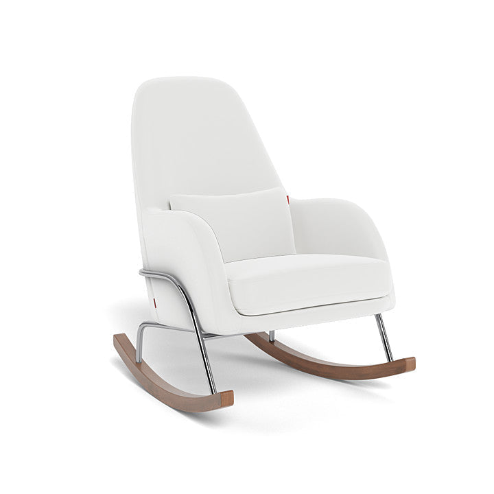 Monte Jackson Rocker (Chrome Frame) SPECIAL ORDER-Nursery-Monte Design-Performance Microfiber: White-011153 CM MW-babyandme.ca