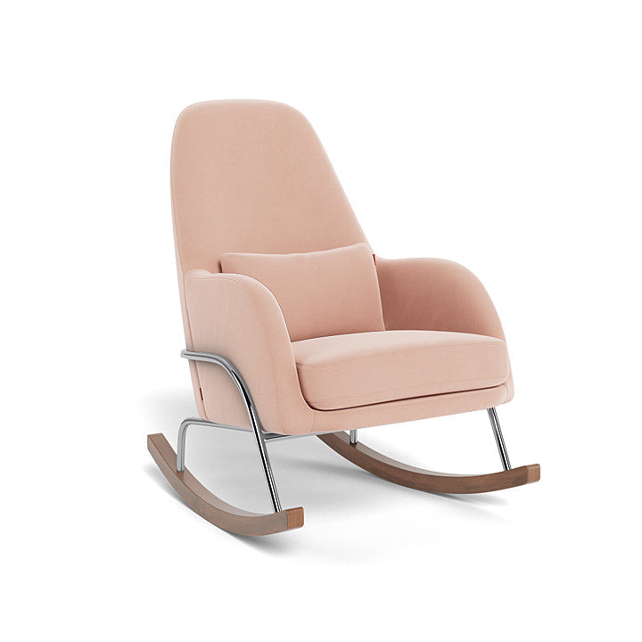 Monte Jackson Rocker (Chrome Frame) SPECIAL ORDER-Nursery-Monte Design-Performance Velvet: Blush Velvet-011153 CM BV-babyandme.ca