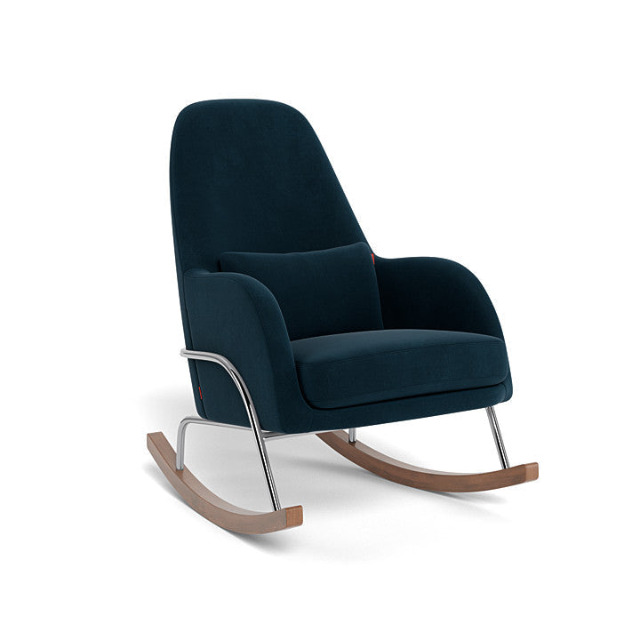 Monte Jackson Rocker (Chrome Frame) SPECIAL ORDER-Nursery-Monte Design-Performance Velvet: Navy Velvet-011153 CM NV-babyandme.ca