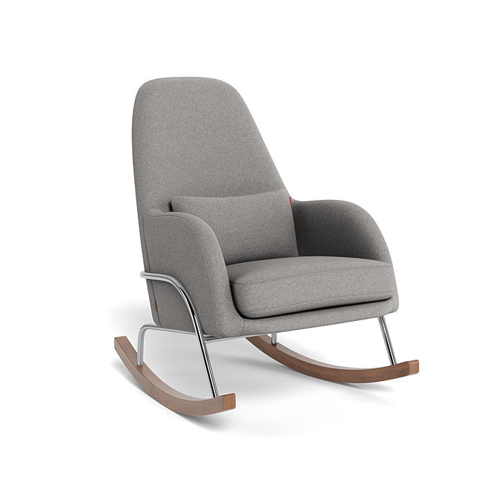 Monte Jackson Rocker (Chrome Frame) SPECIAL ORDER-Nursery-Monte Design-Premium Wool: Light Grey Italian Wool-011153 CM LG-babyandme.ca