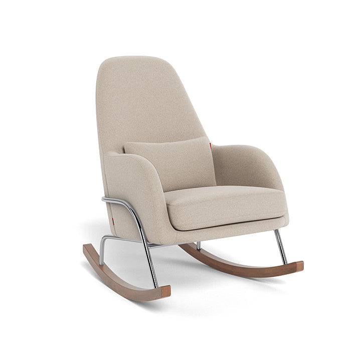 Monte Jackson Rocker (Chrome Frame) SPECIAL ORDER-Nursery-Monte Design-Premium Wool: Oatmeal Italian Wool-011153 CM OM-babyandme.ca