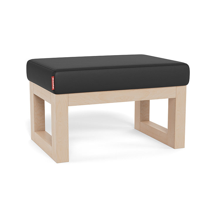 Monte Joya Ottoman (Maple Base) SPECIAL ORDER-Nursery-Monte Design-Enviroleather: Black-030006 MP BK-babyandme.ca