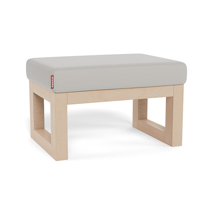 Monte Joya Ottoman (Maple Base) SPECIAL ORDER-Nursery-Monte Design-Enviroleather: Grey-030006 MP GY-babyandme.ca