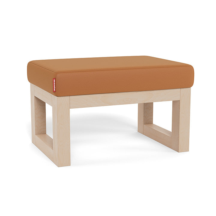 Monte Joya Ottoman (Maple Base) SPECIAL ORDER-Nursery-Monte Design-Enviroleather: Tan-030006 MP TN-babyandme.ca