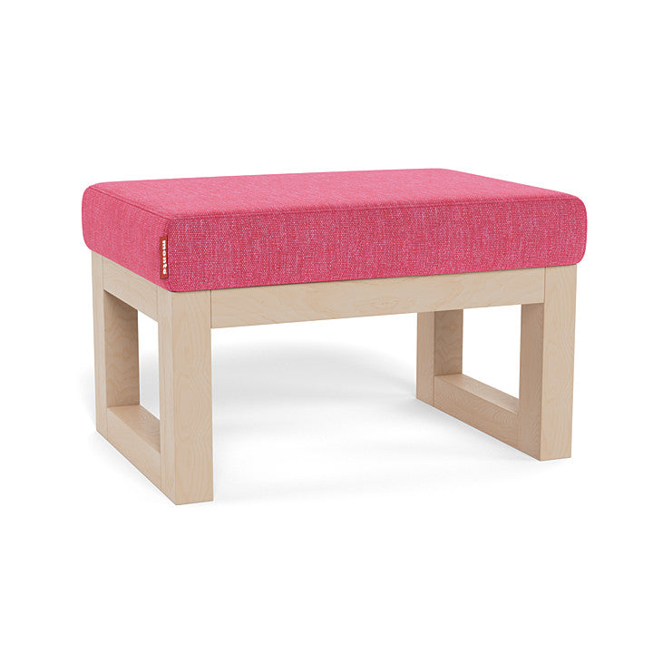 Monte Joya Ottoman (Maple Base) SPECIAL ORDER-Nursery-Monte Design-Performance Heathered: Hot Pink-030006 MP HP-babyandme.ca