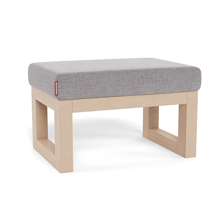 Monte Joya Ottoman (Maple Base) SPECIAL ORDER-Nursery-Monte Design-Performance Heathered: Pebble Grey-030006 MP PB-babyandme.ca