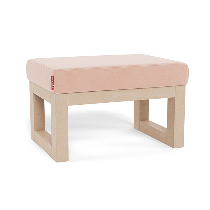 Monte Joya Ottoman (Maple Base) SPECIAL ORDER-Nursery-Monte Design-Performance Velvet: Blush Velvet-030006 MP BV-babyandme.ca