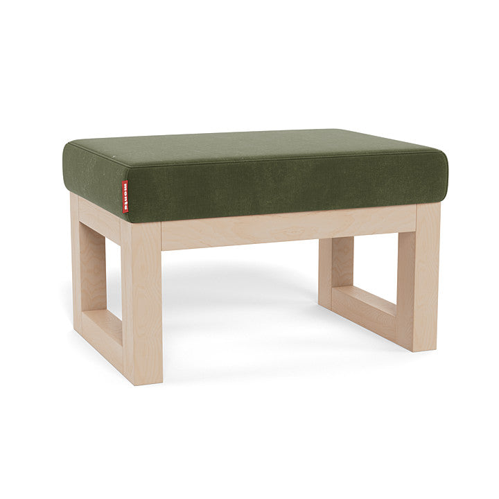 Monte Joya Ottoman (Maple Base) SPECIAL ORDER-Nursery-Monte Design-Performance Velvet: Moss Green Velvet-030006 MP MV-babyandme.ca