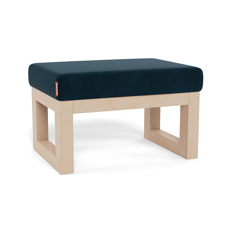 Monte Joya Ottoman (Maple Base) SPECIAL ORDER-Nursery-Monte Design-Performance Velvet: Navy Velvet-030006 MP NV-babyandme.ca