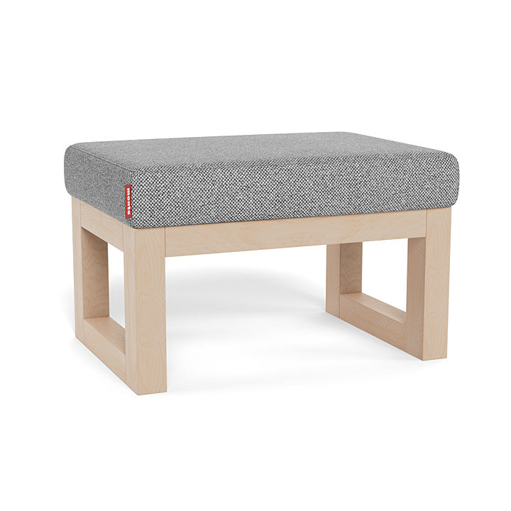 Monte Joya Ottoman (Maple Base) SPECIAL ORDER-Nursery-Monte Design-Performance Weave: Pepper Grey-030006 MP PG-babyandme.ca