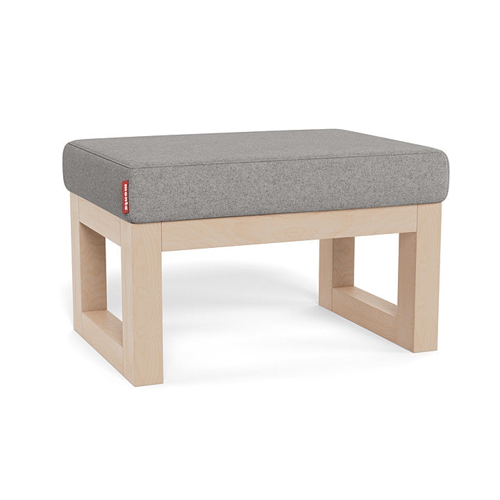 Monte Joya Ottoman (Maple Base) SPECIAL ORDER-Nursery-Monte Design-Premium Wool: Light Grey Italian Wool-030006 MP LG-babyandme.ca