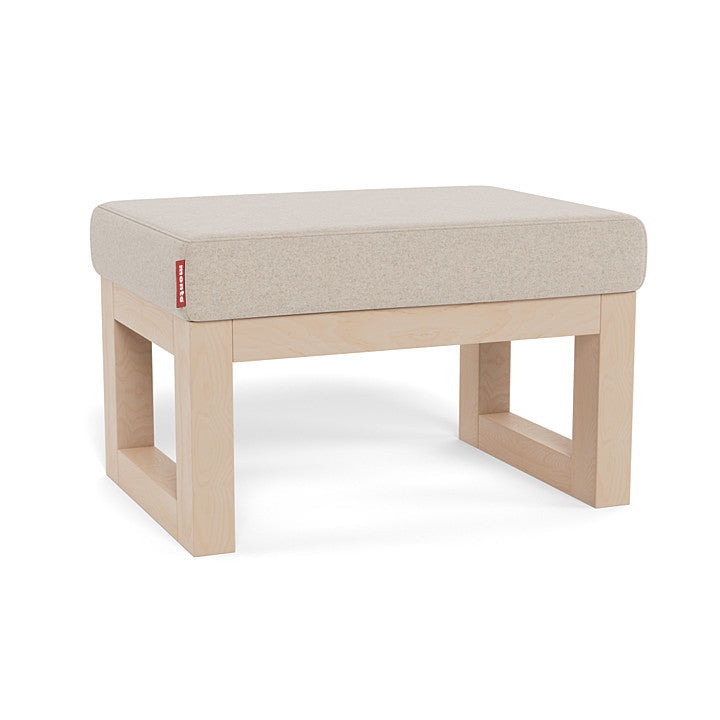 Monte Joya Ottoman (Maple Base) SPECIAL ORDER-Nursery-Monte Design-Premium Wool: Oatmeal Italian Wool-030006 MP OM-babyandme.ca