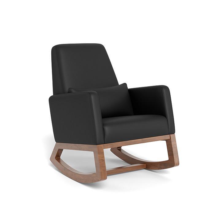 Monte Joya Rocker (Walnut Base) SPECIAL ORDER-Nursery-Monte Design-Enviroleather: Black-011167 WN BK-babyandme.ca