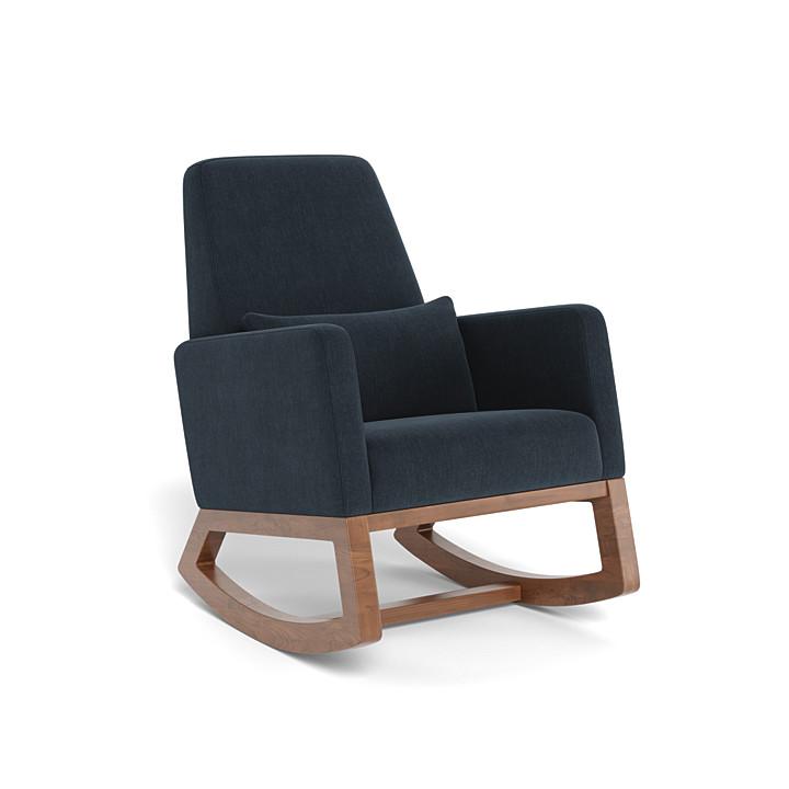 Monte Joya Rocker (Walnut Base) SPECIAL ORDER-Nursery-Monte Design-Performance Heathered: Deep Navy-011167 WN NY-babyandme.ca