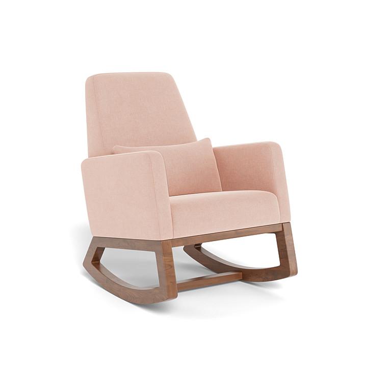 Monte Joya Rocker (Walnut Base) SPECIAL ORDER-Nursery-Monte Design-Performance Heathered: Petal Pink-011167 WN PP-babyandme.ca