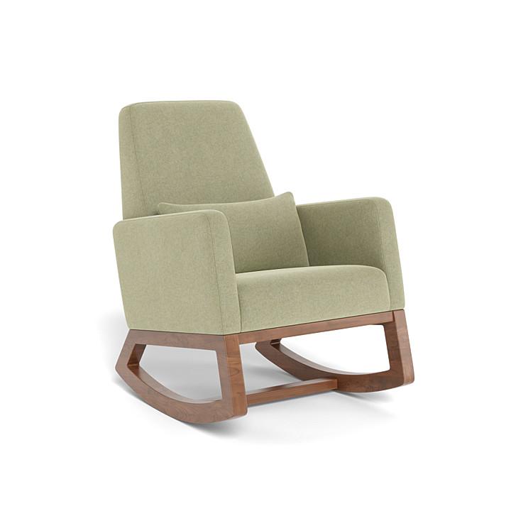 Monte Joya Rocker (Walnut Base) SPECIAL ORDER-Nursery-Monte Design-Performance Heathered: Sage Green-011167 WN SG-babyandme.ca