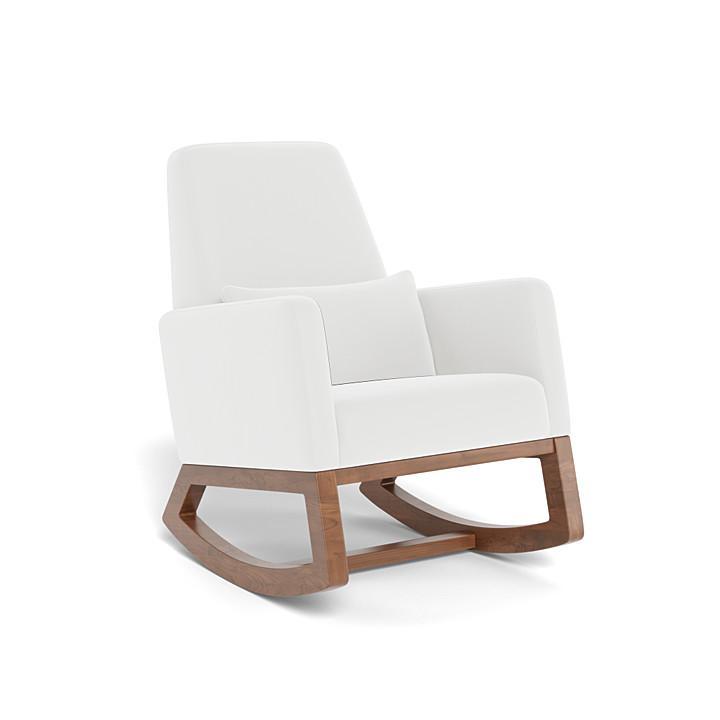 Monte Joya Rocker (Walnut Base) SPECIAL ORDER-Nursery-Monte Design-Performance Microfiber: White-011167 WN MW-babyandme.ca