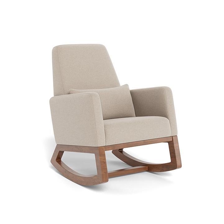 Monte Joya Rocker (Walnut Base) SPECIAL ORDER-Nursery-Monte Design-Premium Wool: Oatmeal Italian Wool-011167 WN OM-babyandme.ca