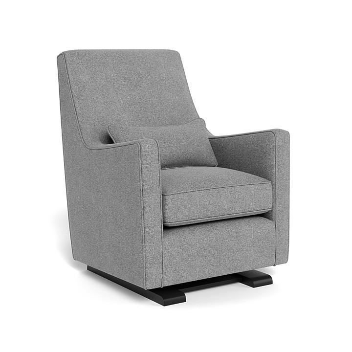 Monte Luca Glider (Espresso Base) SPECIAL ORDER-Nursery-Monte Design-Performance Weave: Pepper Grey-010889 ES PG-babyandme.ca