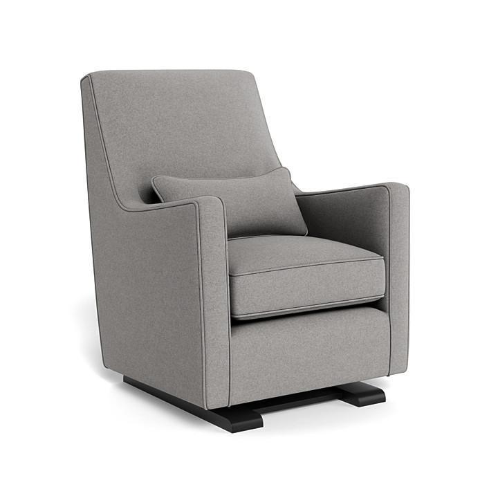 Monte Luca Glider (Espresso Base) SPECIAL ORDER-Nursery-Monte Design-Premium Wool: Light Grey Italian Wool-010889 ES LG-babyandme.ca