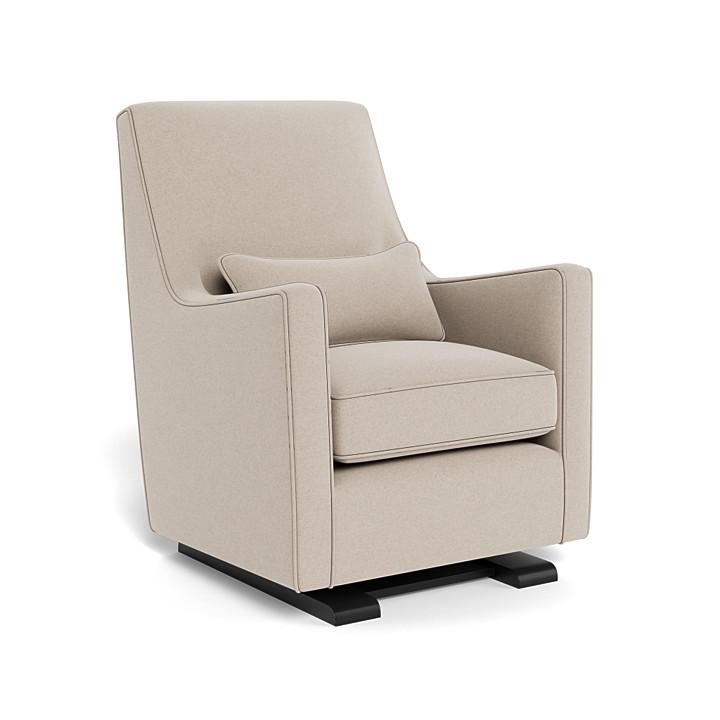 Monte Luca Glider (Espresso Base) SPECIAL ORDER-Nursery-Monte Design-Premium Wool: Oatmeal Italian Wool-010889 ES OM-babyandme.ca