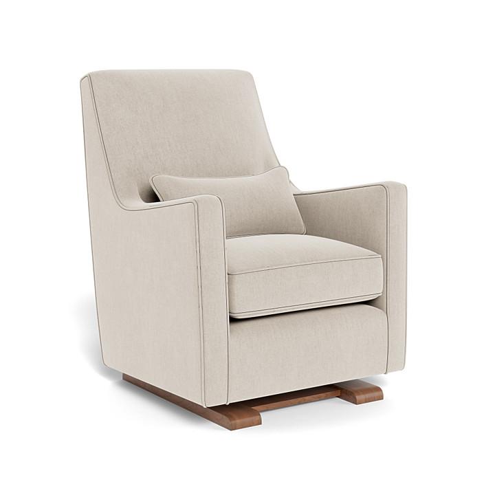 Monte Luca Glider (Walnut Base) SPECIAL ORDER-Nursery-Monte Design-Performance Heathered: Dune-010889 WN DN-babyandme.ca