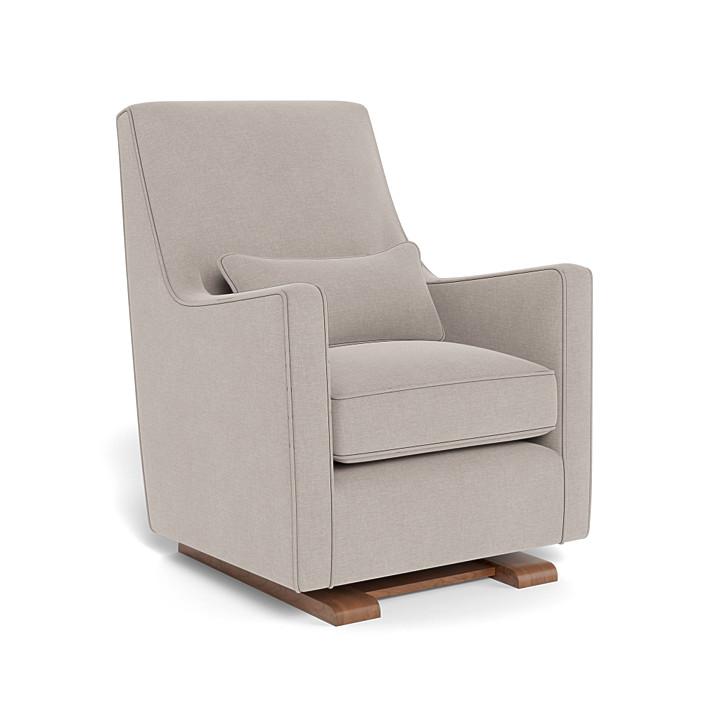 Monte Luca Glider (Walnut Base) SPECIAL ORDER-Nursery-Monte Design-Performance Heathered: Sand-010889 WN SA-babyandme.ca