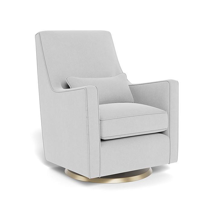 Monte Luca Swivel Glider (Gold Base) SPECIAL ORDER-Nursery-Monte Design-Performance Heathered: Ash-010889 GD AS-babyandme.ca