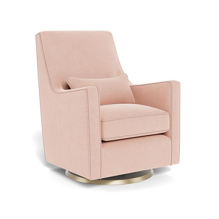 Monte Luca Swivel Glider (Gold Base) SPECIAL ORDER-Nursery-Monte Design-Performance Heathered: Petal Pink-010889 GD PP-babyandme.ca