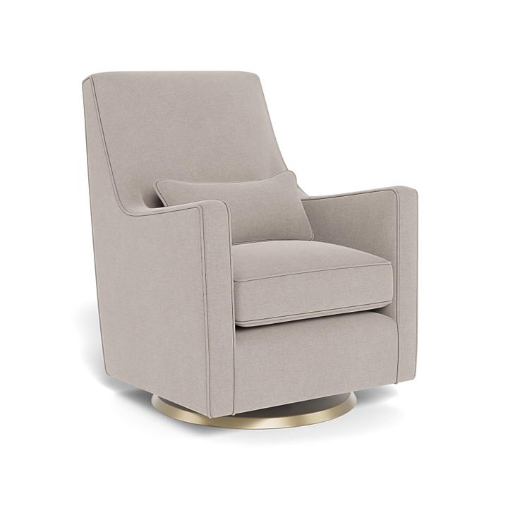 Monte Luca Swivel Glider (Gold Base) SPECIAL ORDER-Nursery-Monte Design-Performance Heathered: Sand-010889 GD SA-babyandme.ca