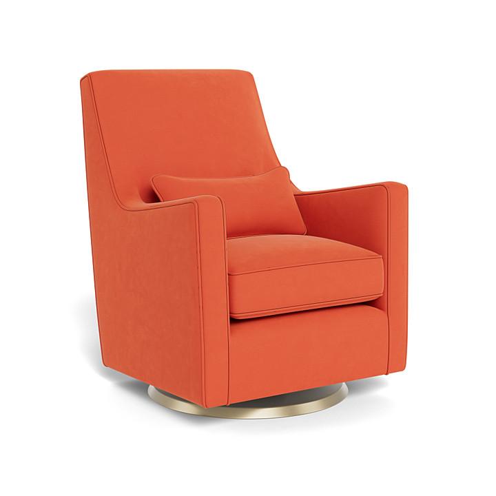 Monte Luca Swivel Glider (Gold Base) SPECIAL ORDER-Nursery-Monte Design-Performance Microfiber: Orange-010889 GD MO-babyandme.ca