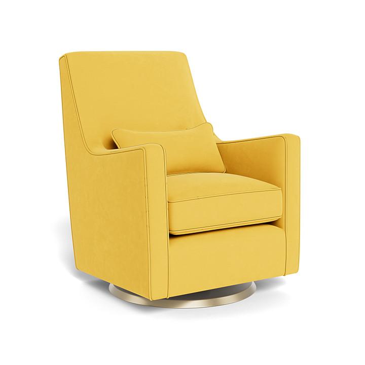 Monte Luca Swivel Glider (Gold Base) SPECIAL ORDER-Nursery-Monte Design-Performance Microfiber: Yellow-010889 GD MY-babyandme.ca