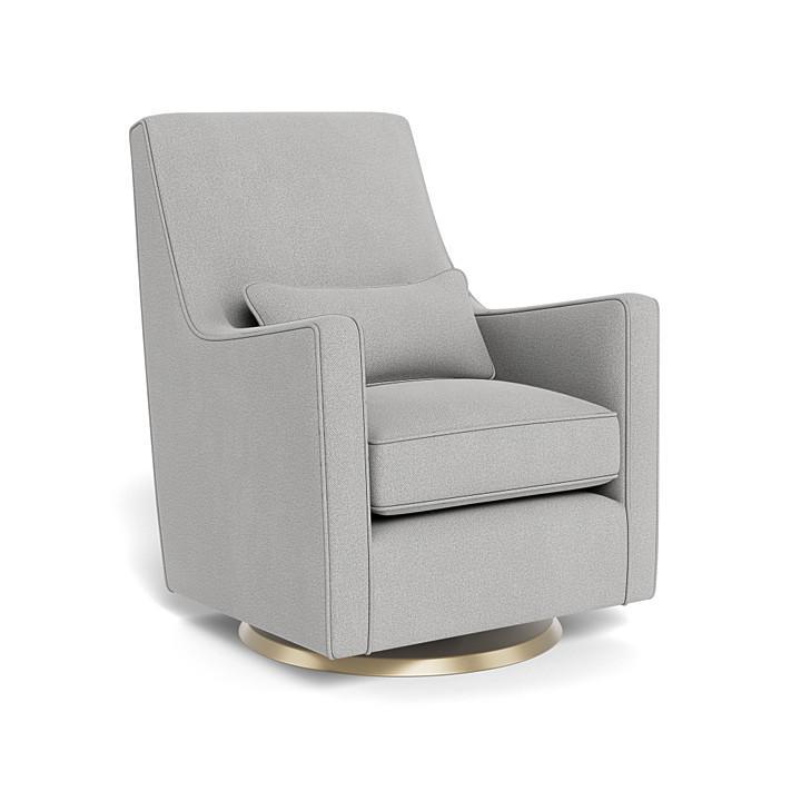 Monte Luca Swivel Glider (Gold Base) SPECIAL ORDER-Nursery-Monte Design-Performance Weave: Cloud Grey-010889 GD CG-babyandme.ca