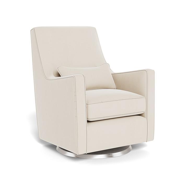 Monte Luca Swivel Glider (Stainless Steel Base) SPECIAL ORDER-Nursery-Monte Design-Brushed Cotton-Linen: Beach-010889 SS BE-babyandme.ca