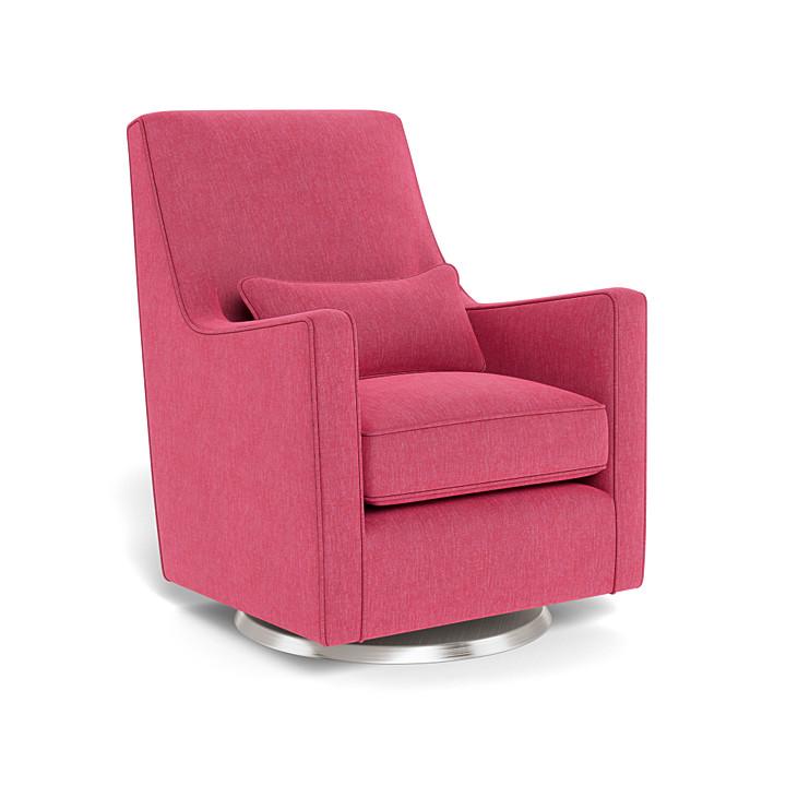 Monte Luca Swivel Glider (Stainless Steel Base) SPECIAL ORDER-Nursery-Monte Design-Performance Heathered: Hot Pink-010889 SS HP-babyandme.ca