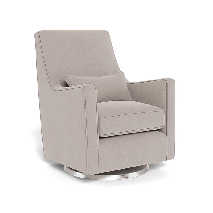 Monte Luca Swivel Glider (Stainless Steel Base) SPECIAL ORDER-Nursery-Monte Design-Performance Heathered: Sand-010889 SS SA-babyandme.ca